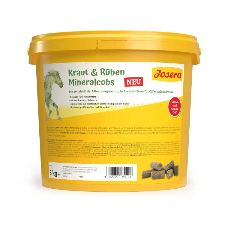 Futtereimer Josera Kraut&Rüben Mineralcobs Eimer 3kg