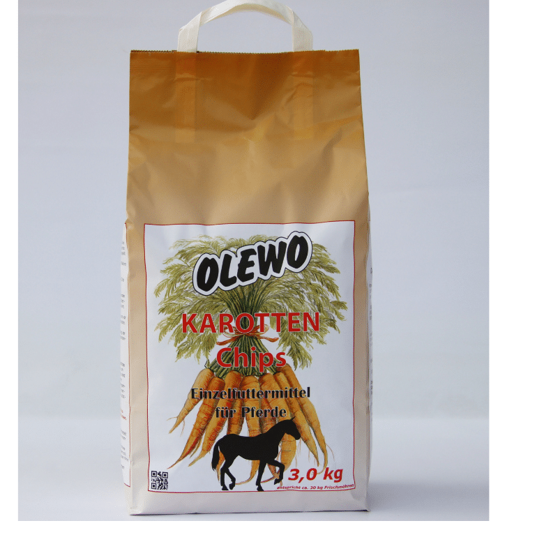 Futterbeutel Olewo Karotten Chips 3kg