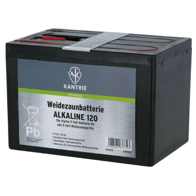 Batterie Kantrie Weidezaunbatterie Akaline 120AH 9V