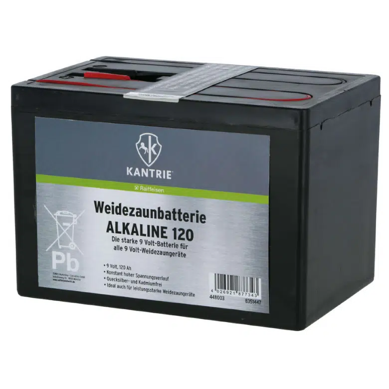 Batterie Kantrie Weidezaunbatterie Akaline 120AH 9V