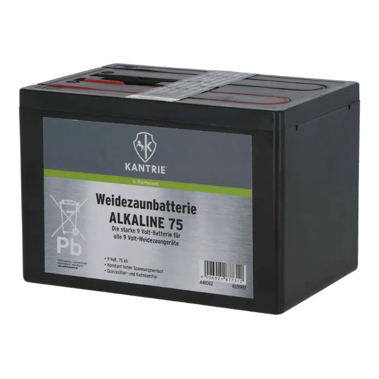 Batterie Kantrie Weidezaunbatterie Alkaline 75 AH 9V