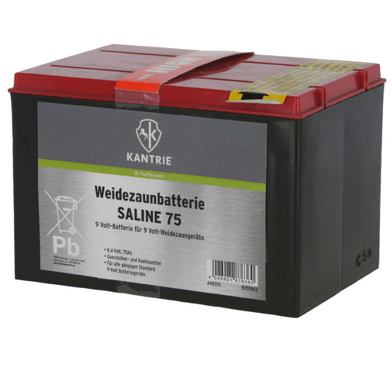 Batterie Kantrie Weidezaunbatterie Saline 75 AH 9V
