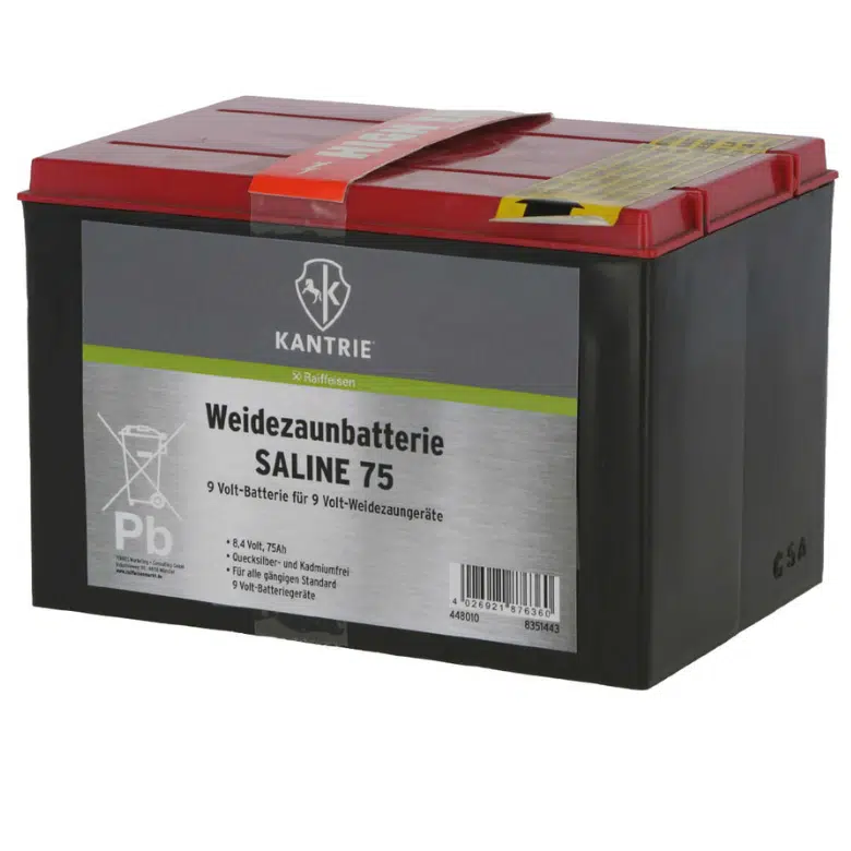 Batterie Kantrie Weidezaunbatterie Saline 75 AH 9V